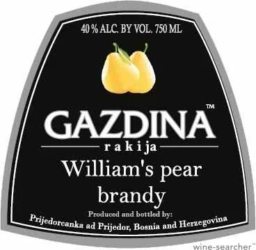 Gazdina Rakija William's Pear Brandy