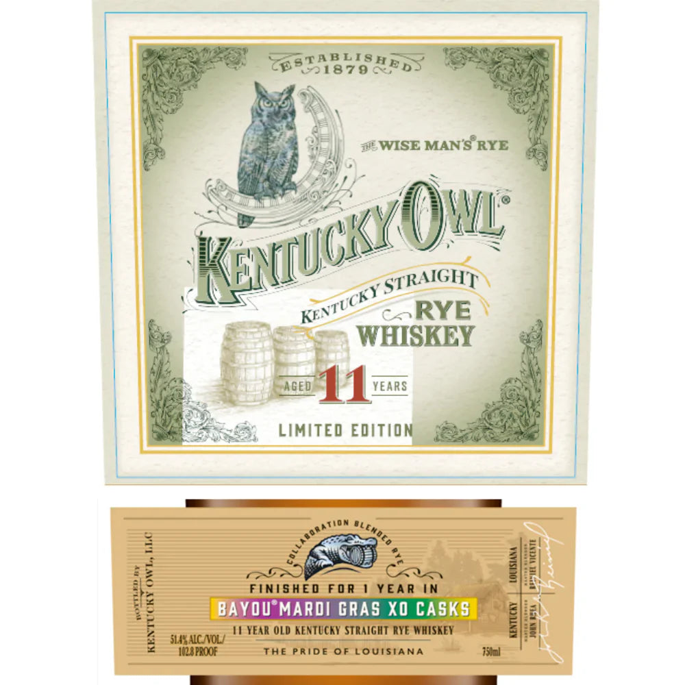 Kentucky Owl Mardi Gras Limited Edition 11-Year Straight Rye Whiskey