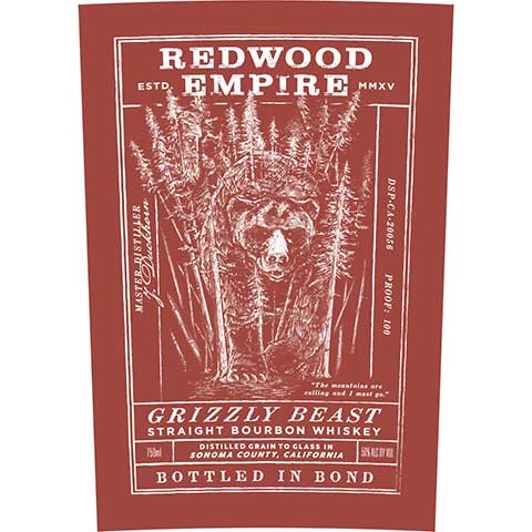 Redwood Empire Grizzly Beast Bourbon Whiskey