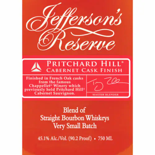 Jefferson's Reserve Straight Bourbon Pritchard Hill Cabernet Cask Finish
