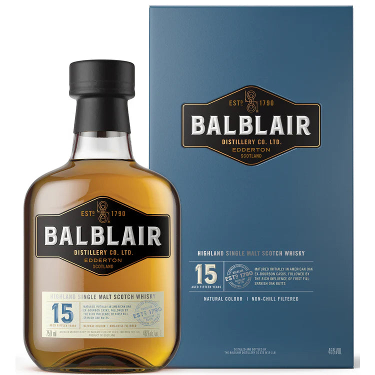 Balblair Highland 15yr Single Malt Scotch Whiskey