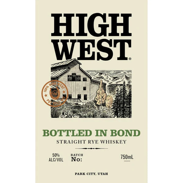 High West Bottled In Bond Rye Whiskey