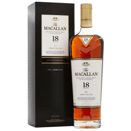 The Macallan Sherry Oak 18 Year Single Malt Scotch Whiskey