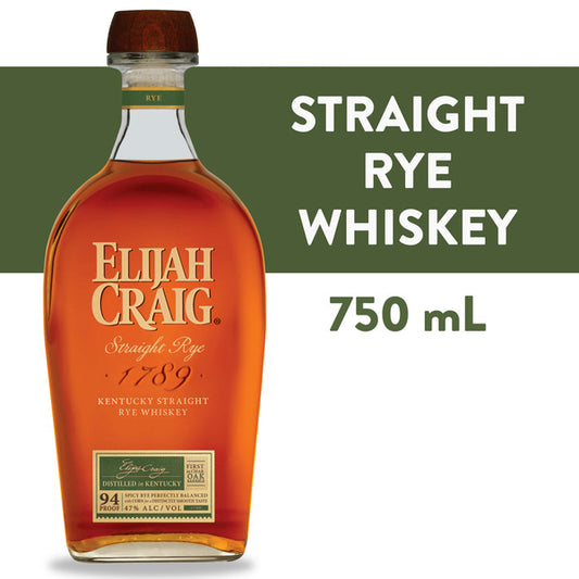 Elijah Craig Straight Rye Whiskey