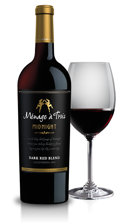 Menage A Trois Midnight Dark Red Blend